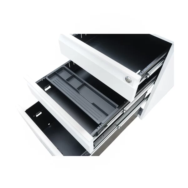 Clasificator, fiset metalic 3 sertare cu role 600X390X520mm, RAL7035 Breckner Germany