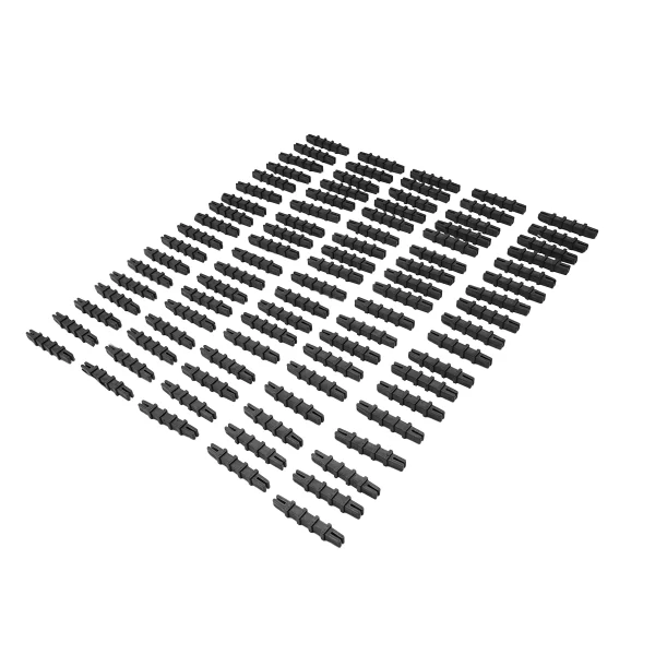 Stand cu 15 cutii pentru depozitare / organizare, cutie din plastic albastra, 765x400x1100mm