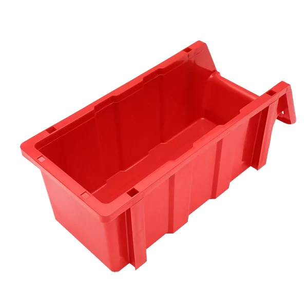 Stand cu 24 cutii pentru depozitare / organizare, cutie din plastic rosie, albastra,700x400x1150mm