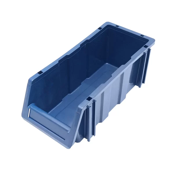 Stand cu 24 cutii pentru depozitare / organizare, cutie din plastic rosie, albastra,700x400x1150mm