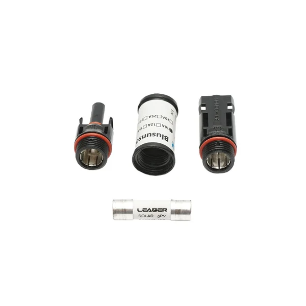 Conector MC4 cu siguranta fuzibila 10x38mm, 15A, 1000V DC pentru sisteme solare fotovoltaice IP67 Leader