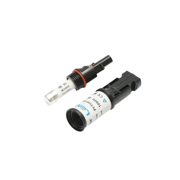 Conector MC4 cu siguranta fuzibila 10x38mm, 15A, 1000V DC pentru sisteme solare fotovoltaice IP67 Leader