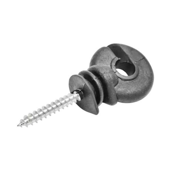 Izolator inelar premium material ABS calitate superioara negru lucios gard electric 88x38mm Breckner Germany
