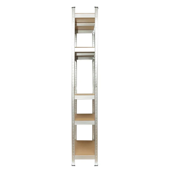 Raft metalic cu 5 polite MDF, 180x70x35cm, 100kg/polita, montaj fara suruburi Breckner Germany