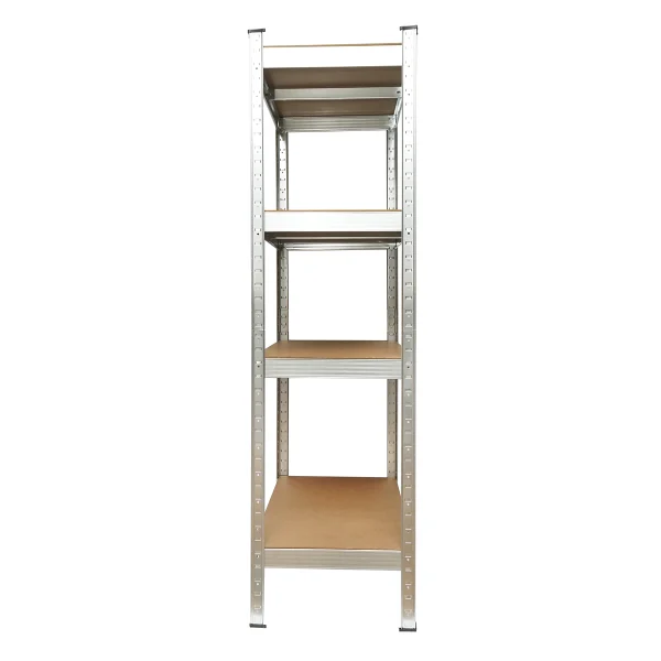 Raft metalic cu 4 polite MDF, 144x60x30cm, 50kg/polita, montaj fara suruburi Breckner Germany