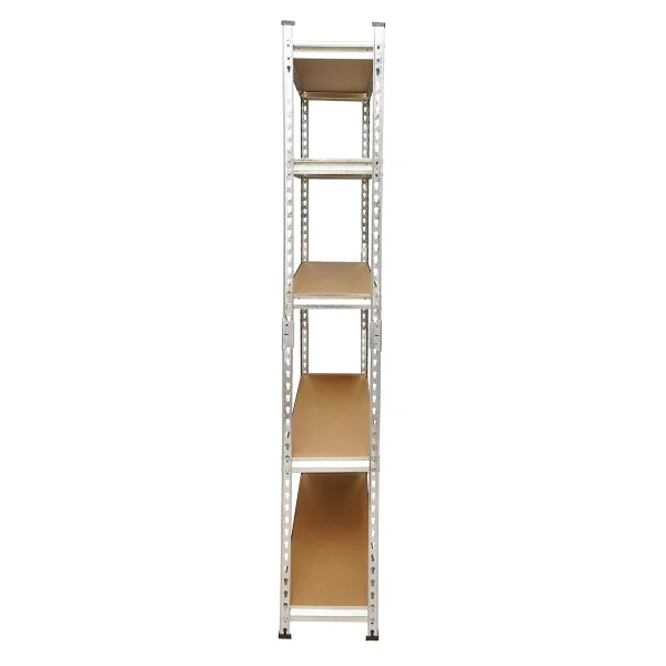 Raft metalic cu 5 polite MDF, 180x90x30cm, 120kg/polita, montaj fara suruburi Breckner Germany