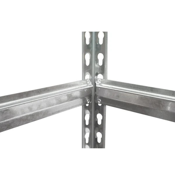 Raft metalic cu 5 polite MDF, 180x90x30cm, 120kg/polita, montaj fara suruburi Breckner Germany