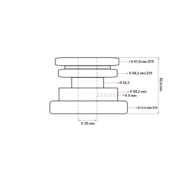 Pinion mers inapoi U-445 4TR cutie TM 48.17.110