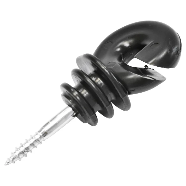 Izolator inelar compact negru fi 5.9mm 89x40mm gard electric Thor