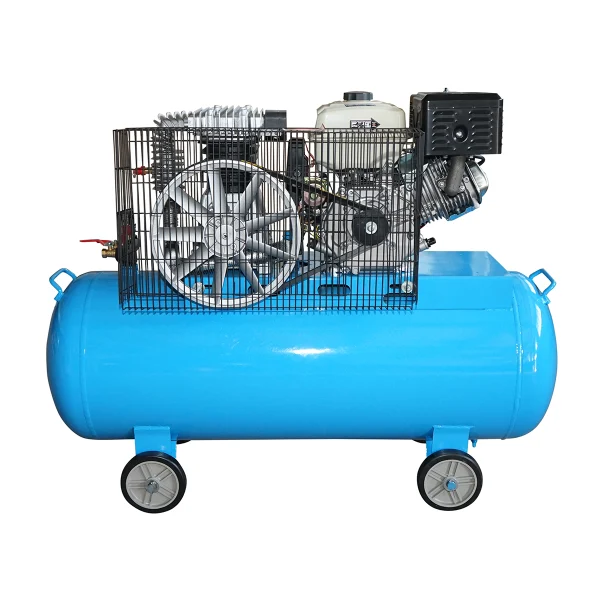 Compresor aer 200L putere 4.8kW/6.5CP presiune 8 Bar, debit 200L/min cu motor pe benzina 15CP si pornire electrica Breckner Germany