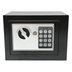 Seif metalic cu inchidere electronica si 2 chei 230x170x165mm