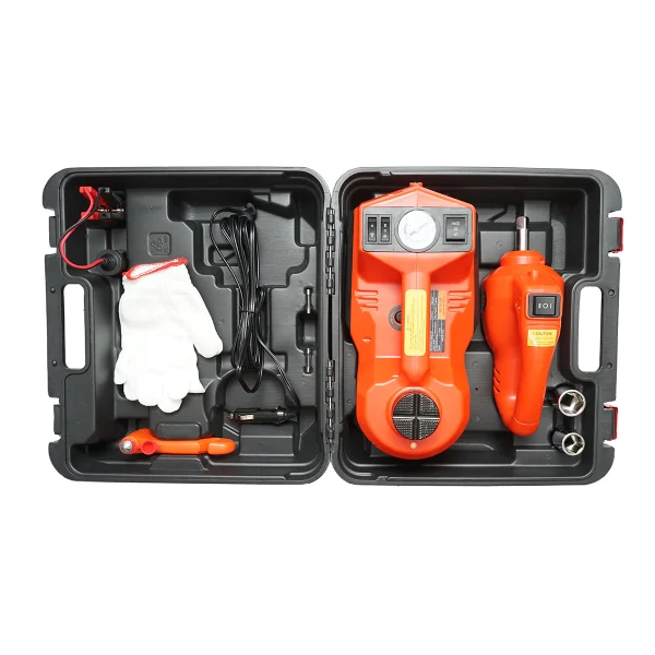 Cric hidraulic electric 5T, compresor aer si cheie de impact 12V Breckner Germany