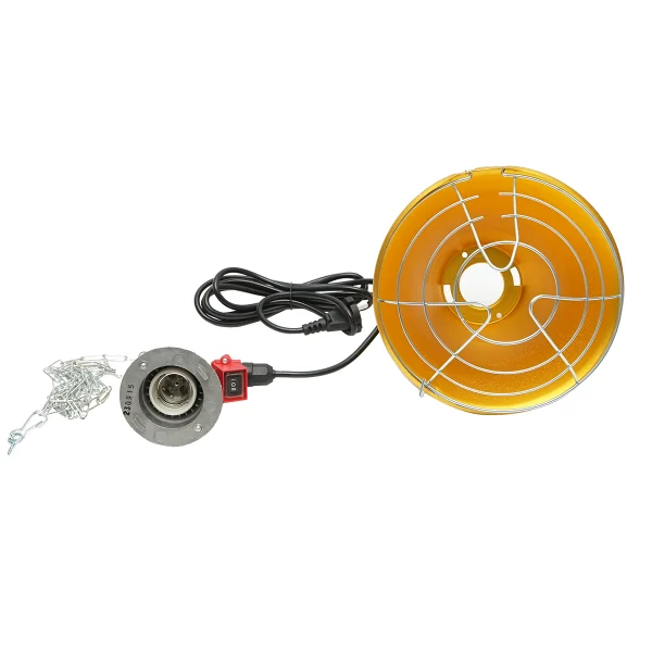 Lampa incalzire 21.5cm cu infrarosu pentru pui, animale, 230V