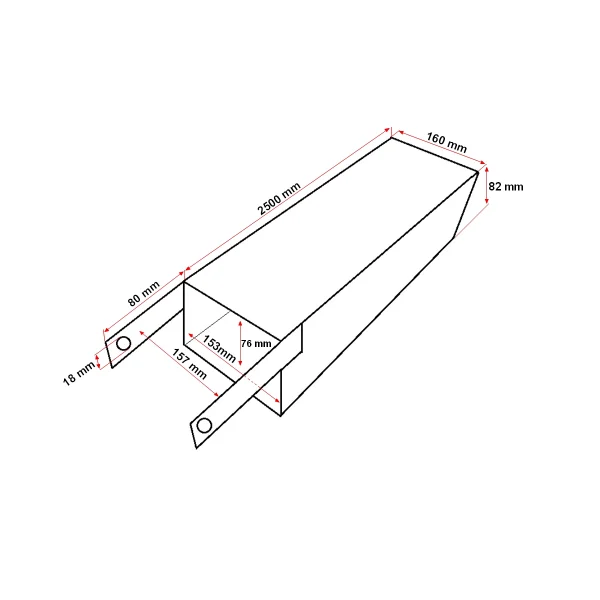 Prelungitoare lame 2.5m pentru motostivuitor 3 Tone