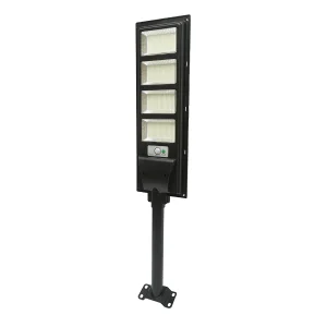 Lampa solara LED iluminat stradal 200W 6500K cu panou solar 12W, baterie 12000mAh, telecomanda, prindere pe stalp IP65 Breckner Germany