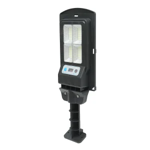 Lampa solara LED iluminat stradal 6500K cu panou solar 3W, baterie 18000mAh, prindere pe stalp IP67 Breckner Germany