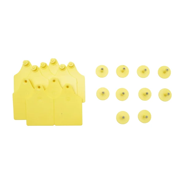 Set crotalii neinscriptionate galbene 64x95mm pentru vaci Breckner Germany