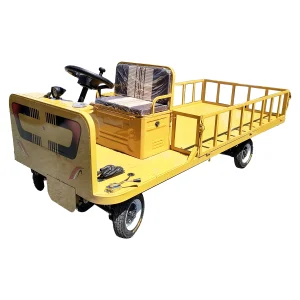 Carucior electric platforma cu bancheta si obloane pentru transport marfa 1200W, 60V, 2.5x1.25m sarcina maxima 1000Kg THOR