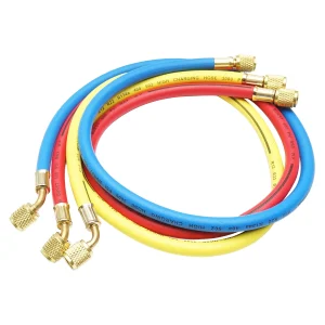 Set furtun 90 cm 3 culori pentru incarcare freon R12, R22, R134a, 404, 502