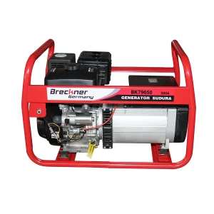Generator electric si sudura 200A, 5KW/220V cu motor pe benzina 15 CP, pornire cheie Breckner Germany