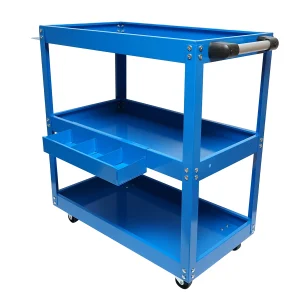 Carucior metalic pe roti cu 3 rafturi pentru scule 660x360x730mm