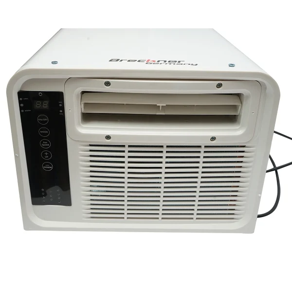 Aparat de aer conditionat portabil 2224 BTU, 280W, 220V cu functie incalzire, dezumidificare, ventilatie, telecomanda, comenzi vocale, kit instalare inclus Breckner Germany