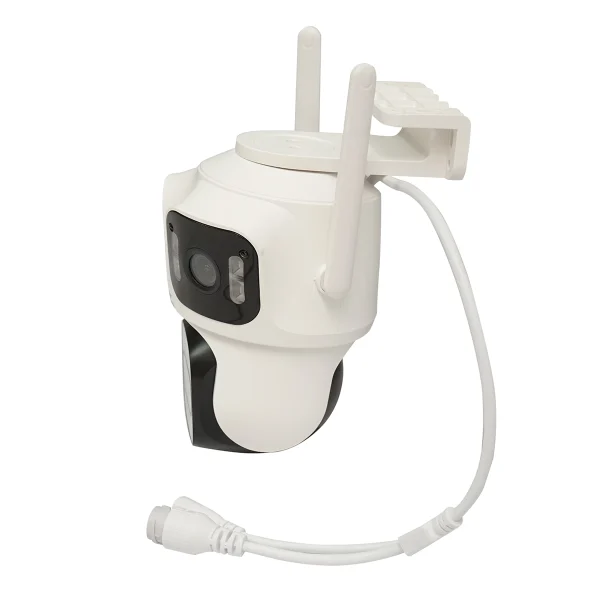 Camera de supraveghere 4 lentile, 3 obiective 12 MP, 2 CPU dual control, P2P WIFI 2.4GHz, PTZ cu senzor de miscare, night vision color, AI detectie umana si aplicatie iCSee