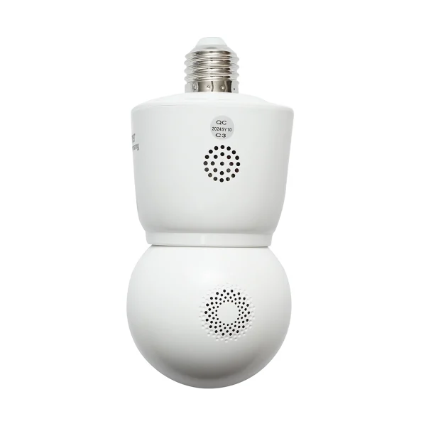 Camera de supraveghere smart-bulb lentila duala 4 MP, rotativa 360 grade PTZ, WIFI 2.4GHz, tip bec E27 cu senzor de miscare si aplicatie iCSee