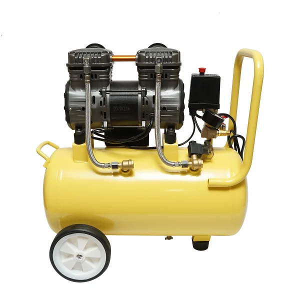 Compresor aer fara ulei silentios, volum 30L, putere 1490W/2CP presiune maxima 8 bar, volum aer aspirat 130 L/min Crownman