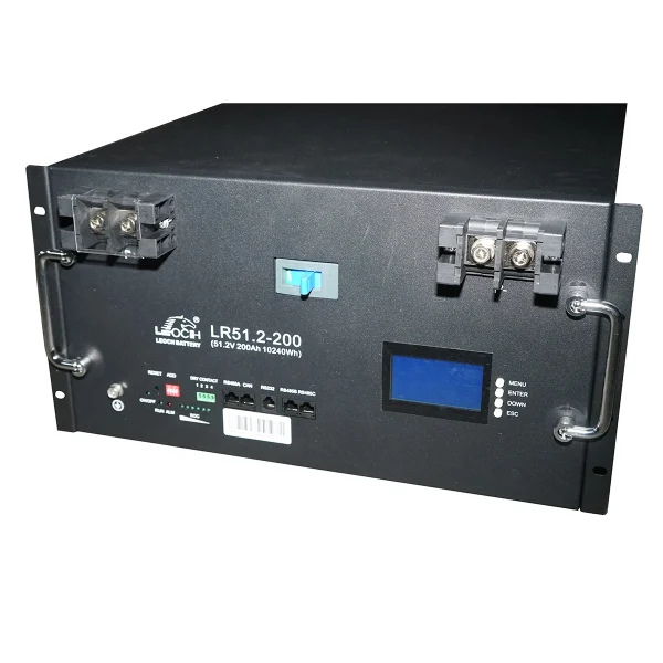 Baterie stocare cu litiu 10.24KW LifePo4 51.2V, 200Ah cu BMS, LCD display, protectie temperatura, conexiune in paralel Leoch Battery