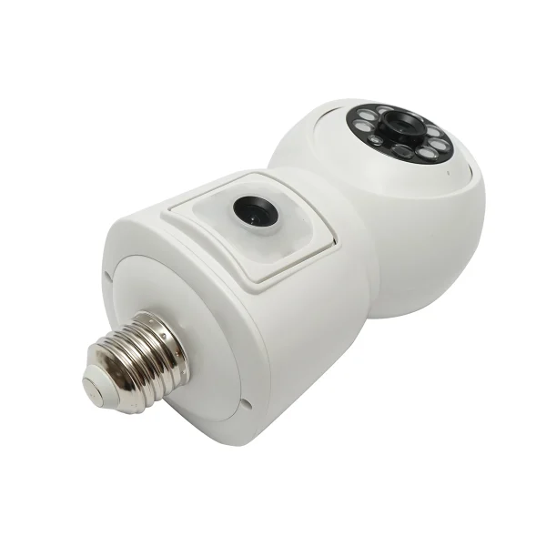 Camera de supraveghere smart-bulb lentila duala 4 MP, rotativa 360 grade PTZ, WIFI 2.4GHz, tip bec E27 cu senzor de miscare si aplicatie iCSee