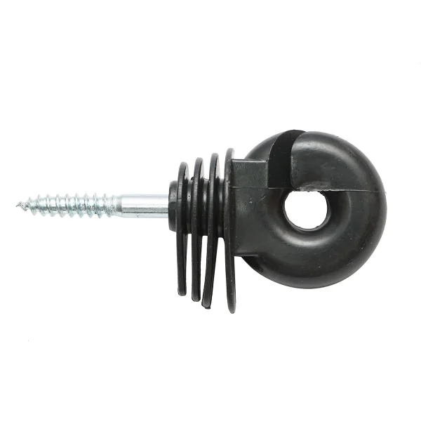 Izolator inelar compact negru fi 6mm 90x40mm gard electric Thor