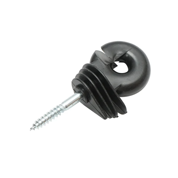 Izolator inelar compact negru fi 6mm 90x40mm gard electric Thor