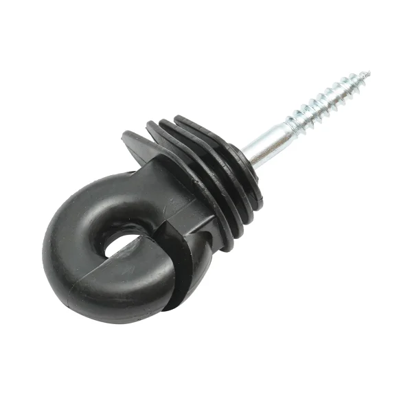 Izolator inelar compact negru fi 6mm 90x40mm gard electric Thor