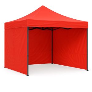 Perete lateral rosu 9m cort tip pavilion