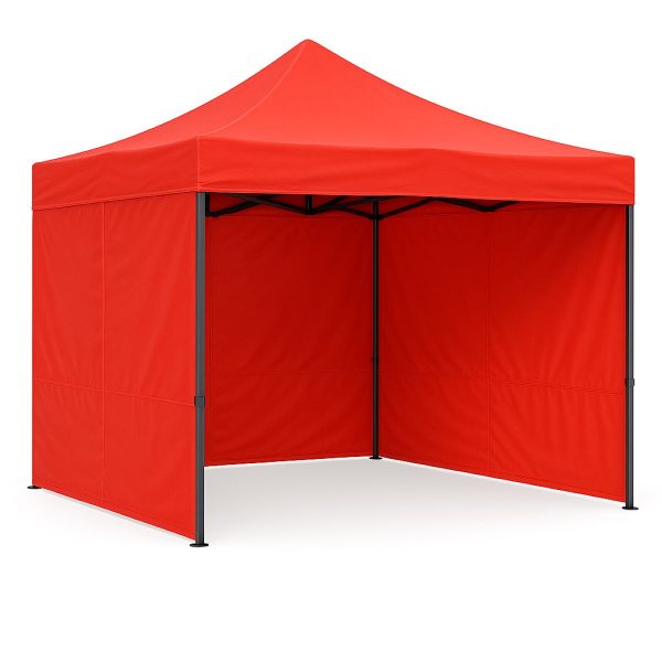 Perete lateral rosu 9m cort tip pavilion