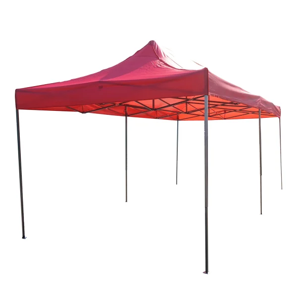 Cort tip pavilion rosu 3mx6m, inaltime reglabila, pliabil Breckner Germany