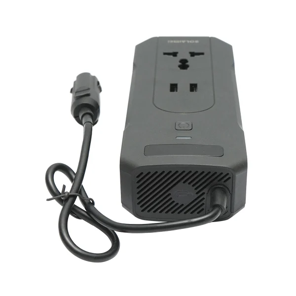 Invertor tensiune 12V-220V 200W, display digital LED, unda sinusoidala modificata, port USB, USB-C, iesire AC pentru laptop, telefon, frigider auto