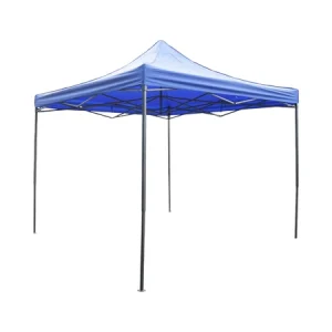 Cort tip pavilion albastru 3x3m, inaltime reglabila, pliabil