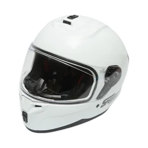 Casca moto integrala alba cu viziera transparenta, marimea XL Grit