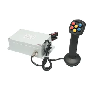 Joystick 6 butoane electric 24V cu modul de comanda