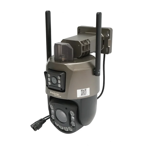 Camera de supraveghere lentila duala 6MP, WIFI P2P, rotativa 360 PTZ cu senzor de miscare, sirena, detectie umana si aplicatie iCSee