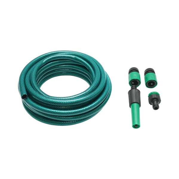 Set rola furtun gradina 12mmx7.5m cu adaptor 3/4-1/2, conectori, cap reglabil 1/2