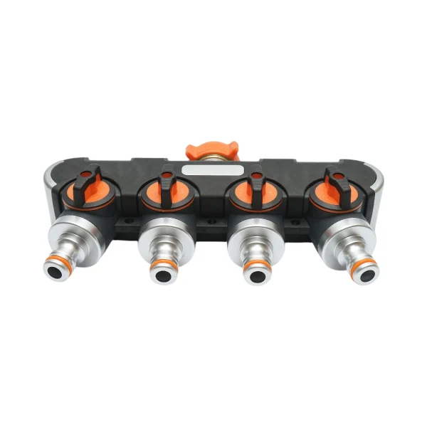 Distribuitor 4 cai cu robineti, conectori 1/2 si adaptor robinet 1/2-3/4 furtun gradina