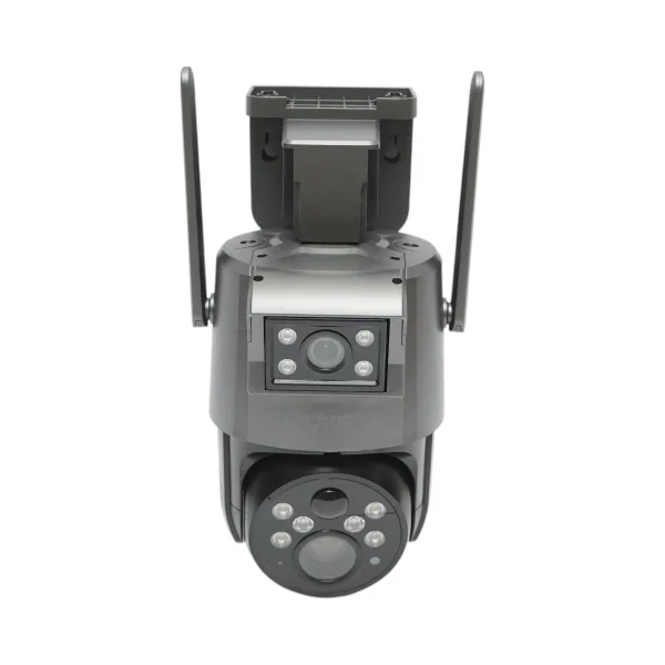 Camera supraveghere lentila duala 6 MP, 4G, WIFI 2.4 GHz cu panou solar, baterie 10000 mAh, 360 grade PTZ, detectie umana PIR, night vision si aplicatie Ubox
