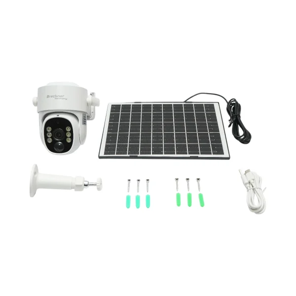 Camera supraveghere cu lentila duala 3MP, 4G, WIFI 2.4 GHz cu panou solar, baterie 9000 mAh, PTZ control, detectie umana PIR, night vision si aplicatie Ubox