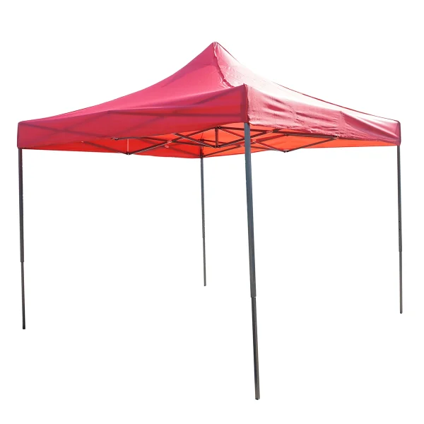 Cort tip pavilion rosu 3mx3m, inaltime reglabila, pliabil Breckner Germany