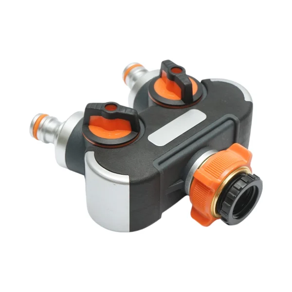 Distribuitor 2 cai cu robineti, conectori 1/2 si adaptor robinet 1/2-3/4 furtun gradina