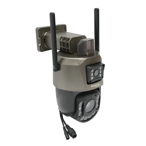 Camera de supraveghere lentila duala 6MP, WIFI P2P, rotativa 360 PTZ cu senzor de miscare, sirena, detectie umana si aplicatie iCSee