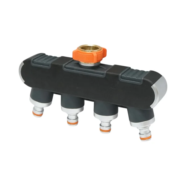 Distribuitor 4 cai cu robineti, conectori 1/2 si adaptor robinet 1/2-3/4 furtun gradina